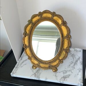 Elegant Gold Floral Wall Mirror